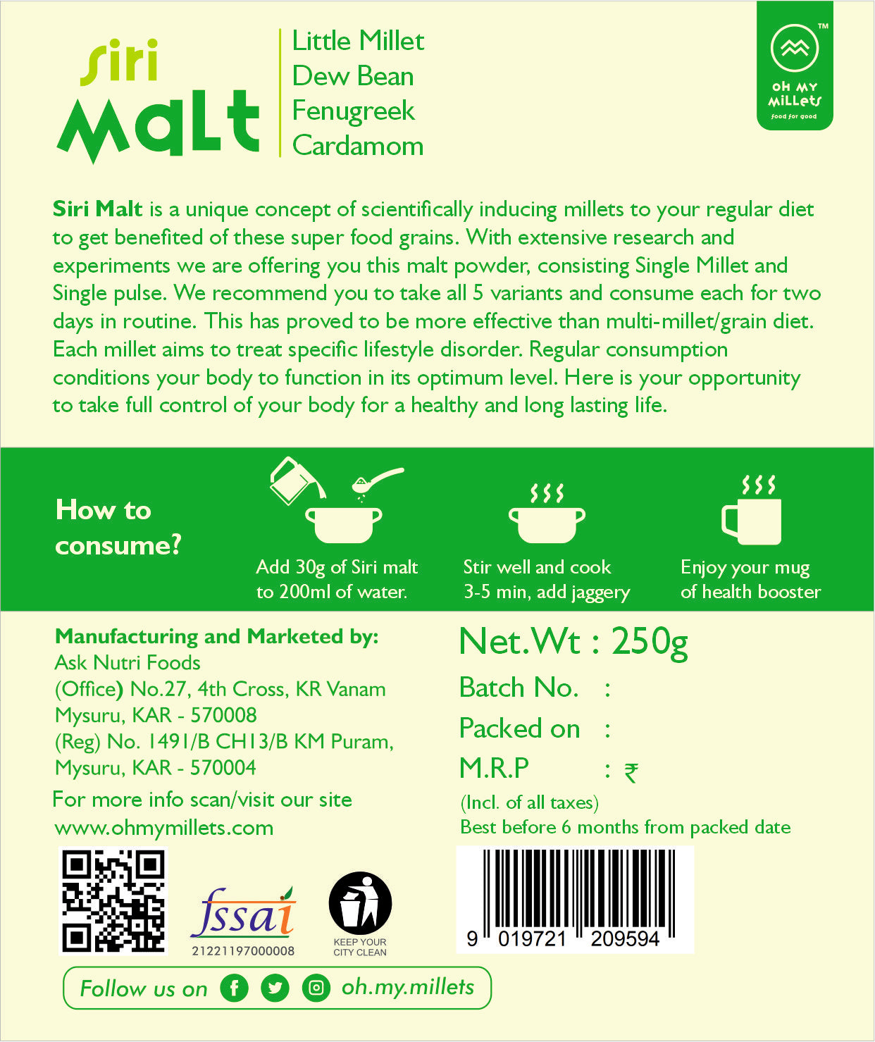 Siri Malt - Little Millet